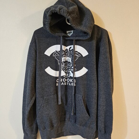 Crooks & Castles Unisex Gray Pullover Hoodie - Size M - Picture 1 of 8